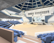 Визуализация школы танцев (актовый зал)