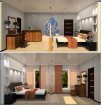 Дизайн-проект спальни в загородном доме