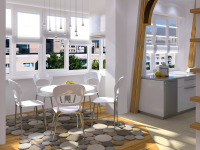 Интерьер квартиры-студии на мансардном этаже