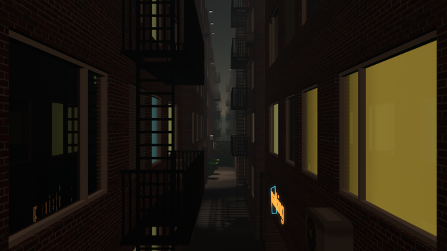 3D анимация. Переулок