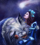 Новогодний фанарт по игре Dota 2