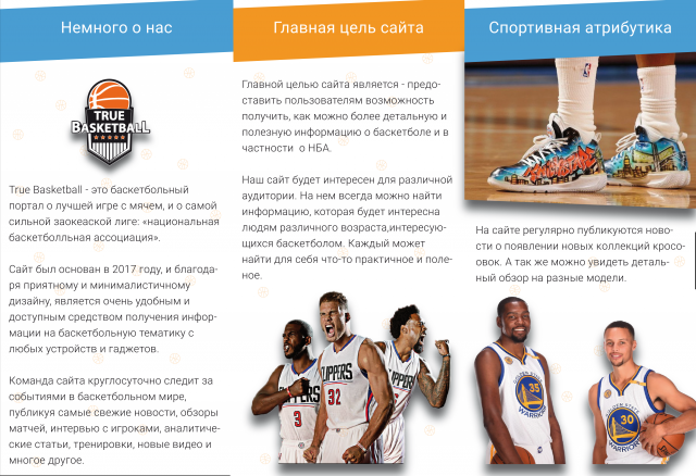 Буклет, внутренняя сторона