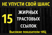15 жирных вечных ссылок с трастовых сайтов с Высоким ТИЦ