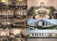 Залы ресторана в стиле Ар-Деко