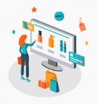 Векторная иллюстрация_онлайн шоппинг