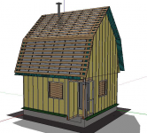 SketchUp/СкетчАп 3D модель дома (+чертежи)