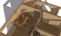 SketchUp/СкетчАп 3D модель дома (+чертежи)