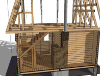 SketchUp/СкетчАп 3D модель дома (+чертежи)