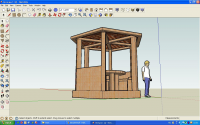 3d sketchup конструкция беседки