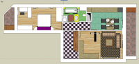 3D sketchup планировка квартиры