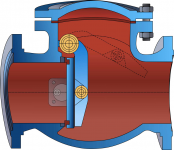 Обратный клапан поворотного типа