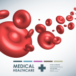 Vector red blood medical
