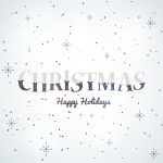 Christmas happy holidays snow typography