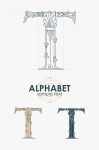 Sign design element. Abstract ornate curly