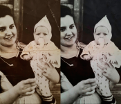 Восстановленная семейная фотография