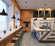 Визуализация интерьера кафе Tasty coffee