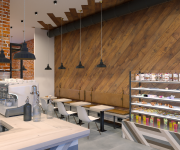 Визуализация интерьера кафе Tasty coffee