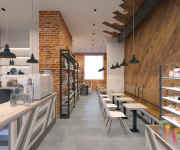 Визуализация интерьера кафе Tasty coffee
