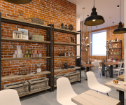 Визуализация интерьера кафе Tasty coffee