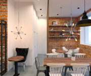 Визуализация интерьера кафе Tasty coffee