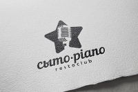 Логотип для бара-караоке "Сыто&Piano"