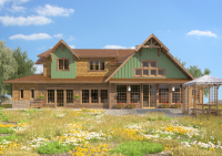 Проект загородного жилого дома  270 м2