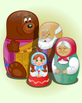 Матрёшки к сказке "Машенька и медведи"