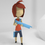 Low-poly девочка