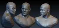 Фёдор Емельяненко , бюст№2, работа в процессе ,Blender.Sculpti