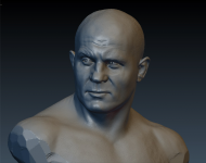 Фёдор Емельяненко , бюст№2, работа в процессе ,Blender.Sculpti