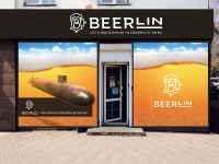 Дизайн фасада пивного магазина BEERlin