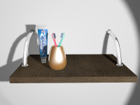 toothpaste and brush
