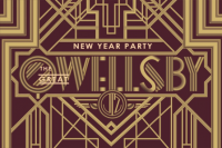 Пресс волл / Press wall для корпоратива в стиле The Great Gatsby