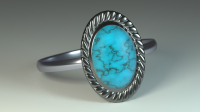 Кольцо с бирюзой