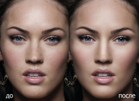 ретушь портрета, цветокоррекция