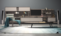 3d viz ТВ зоны в гостинной