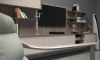 3d viz ТВ зоны в гостинной