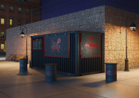 Уличное кафе из контейнера / Street food container