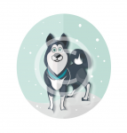 Векторная иконка:"Сибирская Хаски"