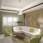 Квартира для молодой семьи. Гостиная