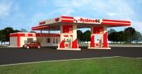 Визуализация АЗС "Ryabina oil"