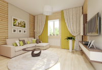 Интерьер каркасного дома