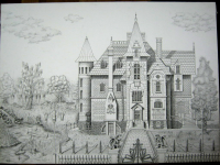 Тушевая графика(75см х 55 см)