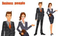 Бизнес-люди. 2д графика, вектор