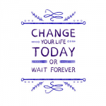 Мотивирующая цитата, написанная вручную с отрисованной рамкой