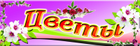 Вывеска "Цветы"
