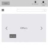 Landing page for e-shop mobile version