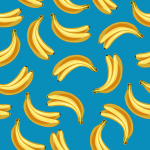 бананы, бесшовная текстура