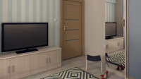 3D визуализация интерьера спальни
