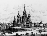 "Собор Василия Блаженного"(графика, копия с гравюры)